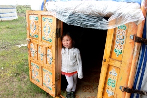 We had lunch in this little girl's home...